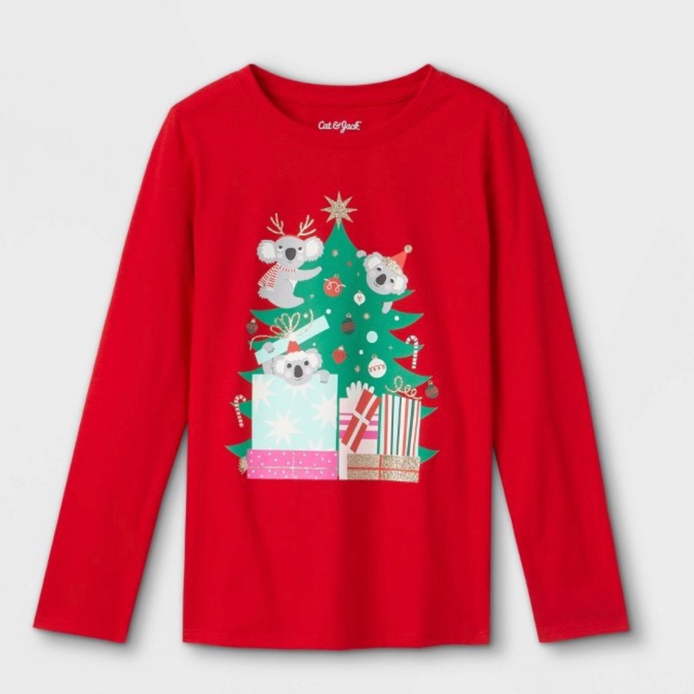 Cute long sleeve Christmas T-shirt size 7/8